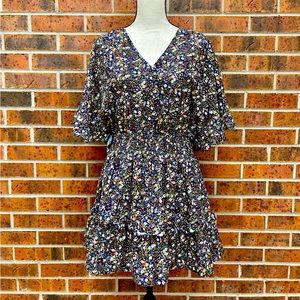 Navy Floral Dress